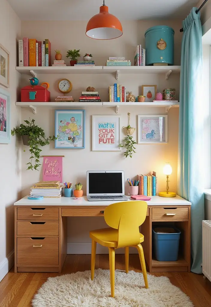 25+ Kids Bedroom Ideas That Spark Creativity 10 25+ Kids Bedroom Ideas That Spark Creativity - 10. Fun and Functional Study Space