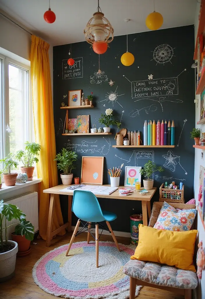 25+ Kids Bedroom Ideas That Spark Creativity 4 25+ Kids Bedroom Ideas That Spark Creativity - 4. Creative Art Studio