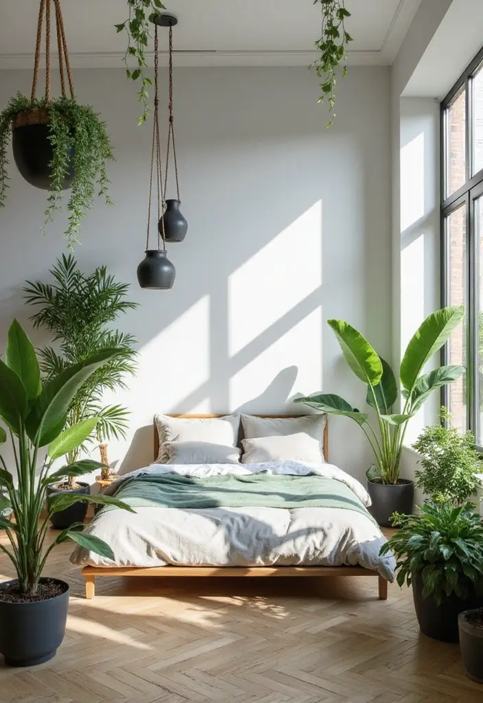 25+ Main Bedroom Ideas for a Luxurious Feel - 14. Incorporate Greenery