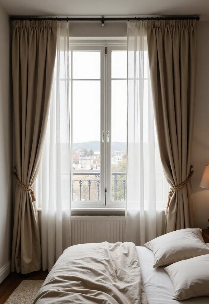 25+ Main Bedroom Ideas for a Luxurious Feel - 20. High-Quality Curtains