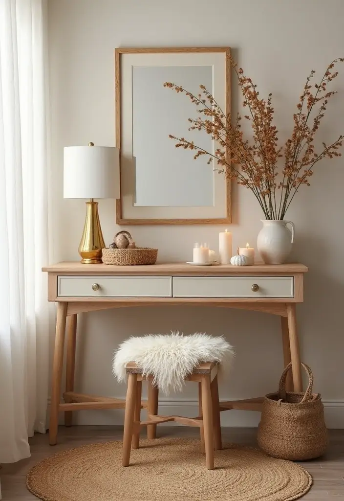 25+ Modern Dressing Table Ideas for Your Bedroom 22 25+ Modern Dressing Table Ideas for Your Bedroom - 22. Seasonal Decor Changes