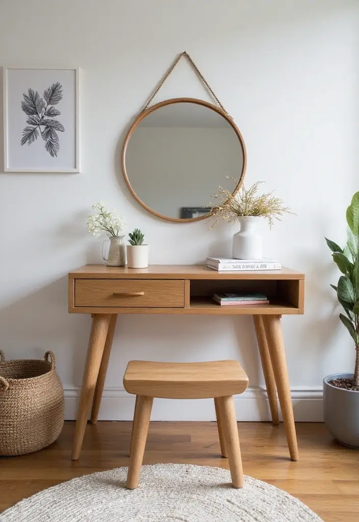25+ Modern Dressing Table Ideas for Your Bedroom 6 25+ Modern Dressing Table Ideas for Your Bedroom - 6. Stools that Disappear