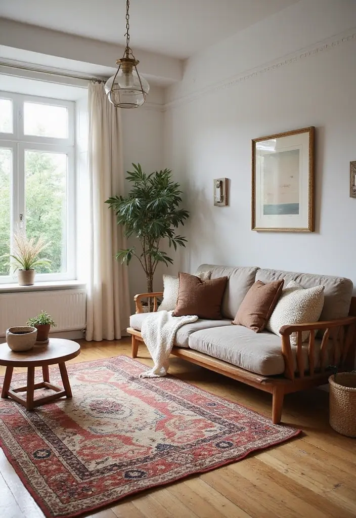 25+ One Bedroom Apartment Ideas That Maximize Space 16 25+ One Bedroom Apartment Ideas That Maximize Space - 16. Stylish Throw Rugs for Comfort