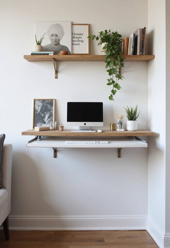 25+ One Bedroom Apartment Ideas That Maximize Space 6 25+ One Bedroom Apartment Ideas That Maximize Space - 6. Wall-mounted Desks for Workspaces