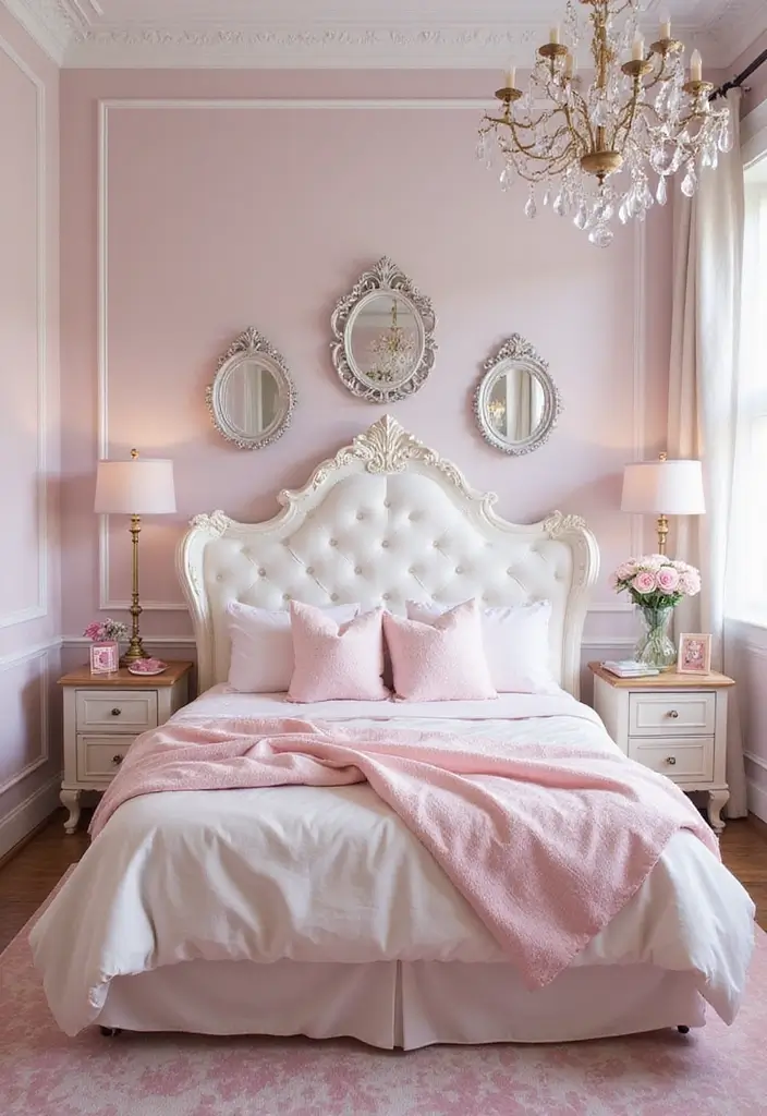 25+ Pink and White Bedroom Ideas That Are Sweet and Chic - 4. Feminine Touch