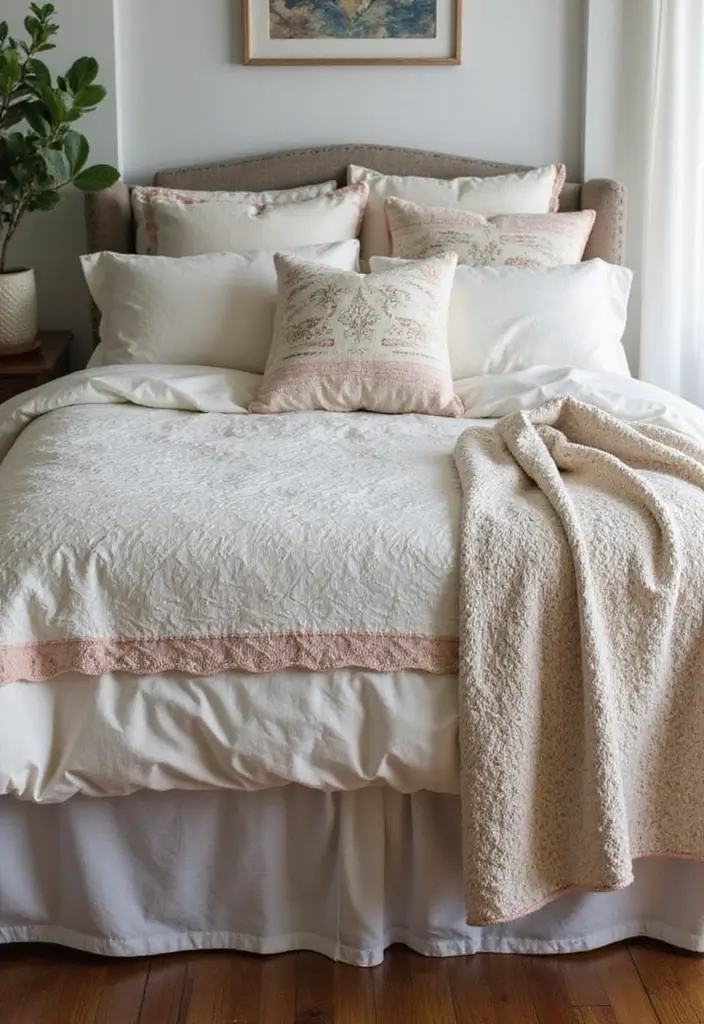 25+ Preppy Bedroom Ideas for a Trendy Makeover 15 25+ Preppy Bedroom Ideas for a Trendy Makeover - 15. Cozy Bedding Layers
