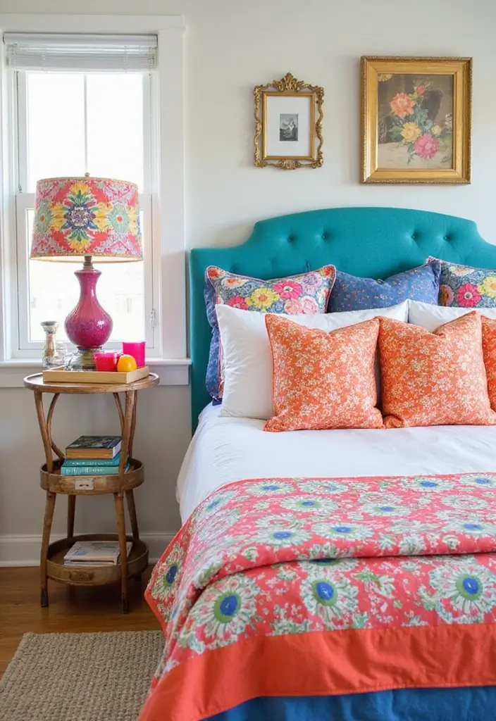 25+ Preppy Bedroom Ideas for a Trendy Makeover 16 25+ Preppy Bedroom Ideas for a Trendy Makeover - 16. Colorful Accent Pieces