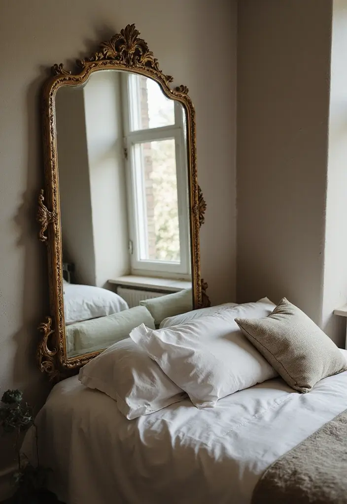 25+ Preppy Bedroom Ideas for a Trendy Makeover 22 25+ Preppy Bedroom Ideas for a Trendy Makeover - 22. Vintage Mirrors
