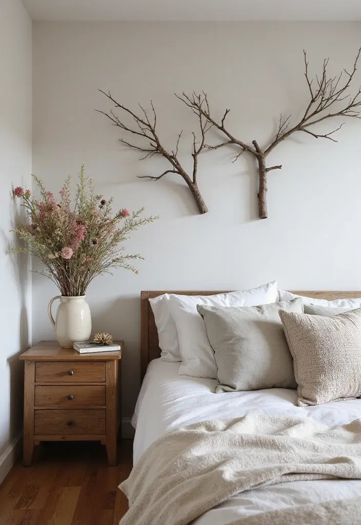 25+ Rustic Bedroom Ideas for a Cozy Country Vibe 9 25+ Rustic Bedroom Ideas for a Cozy Country Vibe - 9. Nature-Inspired Decor