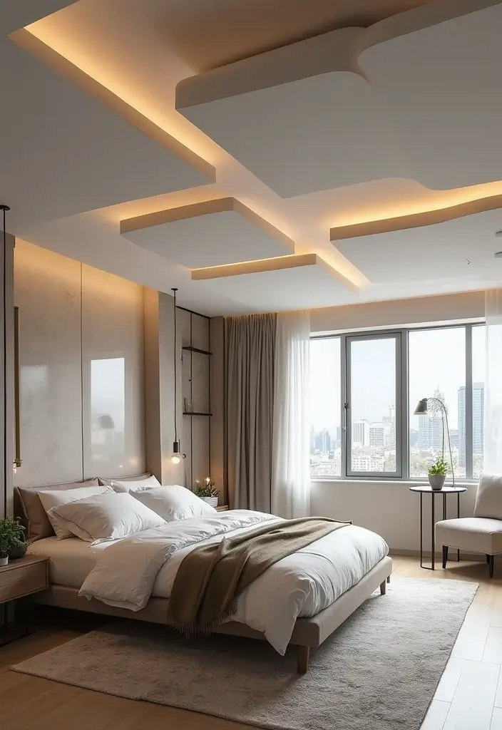 25+ Stunning Bedroom Ceiling Ideas That Transform Any Room 11 25+ Stunning Bedroom Ceiling Ideas That Transform Any Room - 11. Suspended Ceiling Panels