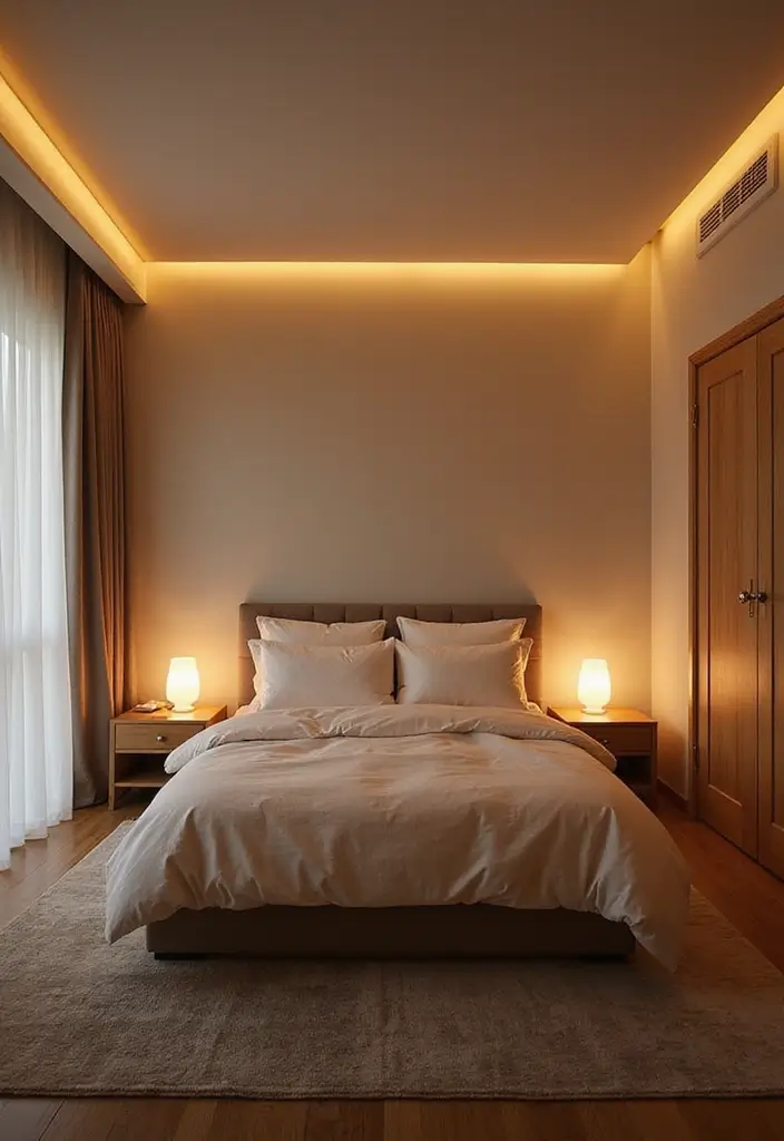 25+ Stunning Bedroom Ceiling Ideas That Transform Any Room 14 25+ Stunning Bedroom Ceiling Ideas That Transform Any Room - 14. Cove Lighting