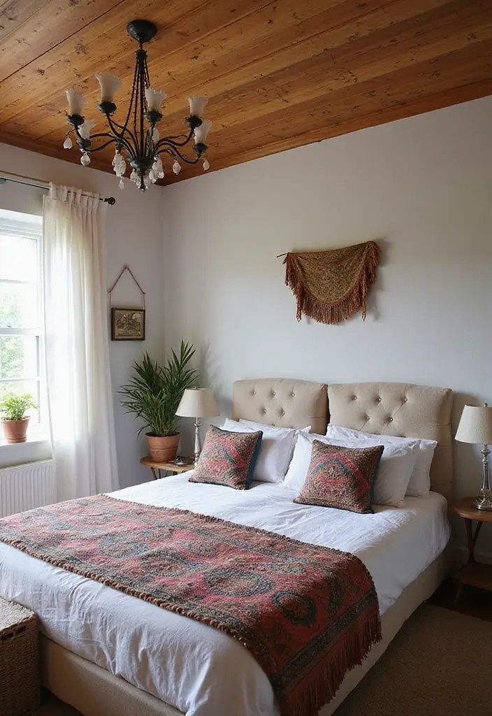 25+ Stunning Bedroom Ceiling Ideas That Transform Any Room 17 25+ Stunning Bedroom Ceiling Ideas That Transform Any Room - 17. Painted Wood Ceilings