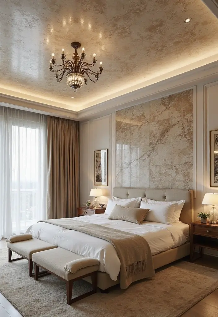 25+ Stunning Bedroom Ceiling Ideas That Transform Any Room 19 25+ Stunning Bedroom Ceiling Ideas That Transform Any Room - 19. Faux Finishes