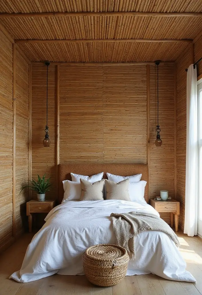 25+ Stunning Bedroom Ceiling Ideas That Transform Any Room 20 25+ Stunning Bedroom Ceiling Ideas That Transform Any Room - 20. Bamboo Ceilings