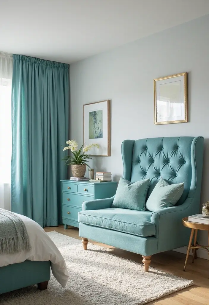 25+ Teal Bedroom Ideas That Add Fresh Energy 3 25+ Teal Bedroom Ideas That Add Fresh Energy - 3. Teal Furniture Styles