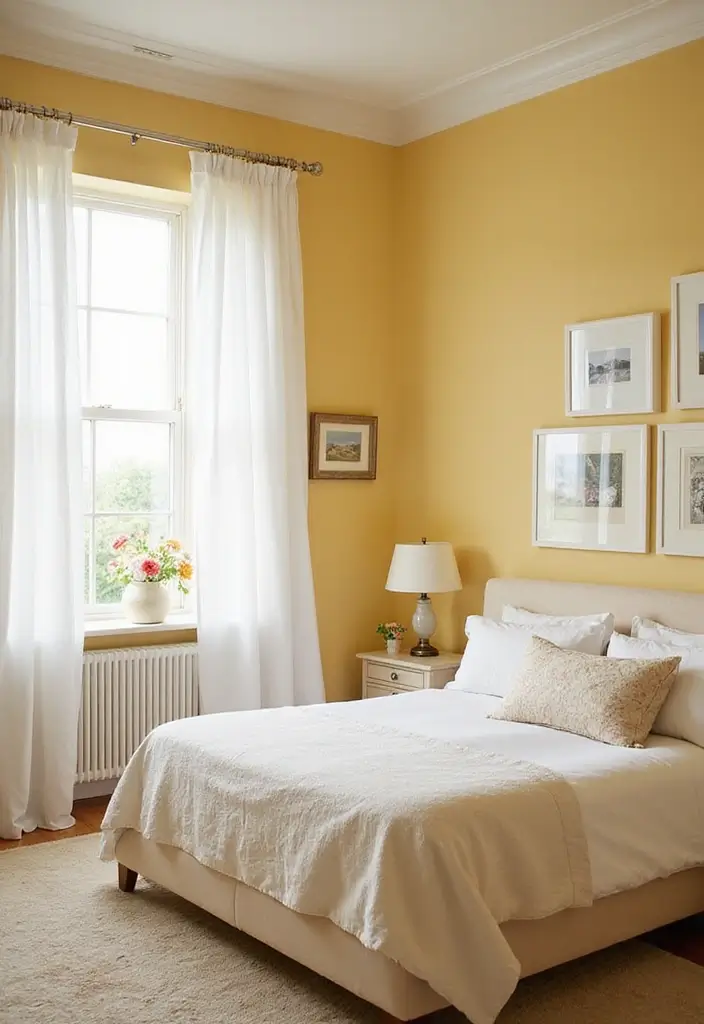 25+ Yellow Bedroom Ideas to Brighten Up Your Space 1 25+ Yellow Bedroom Ideas to Brighten Up Your Space - 1. Soft Butter Yellow Serenity