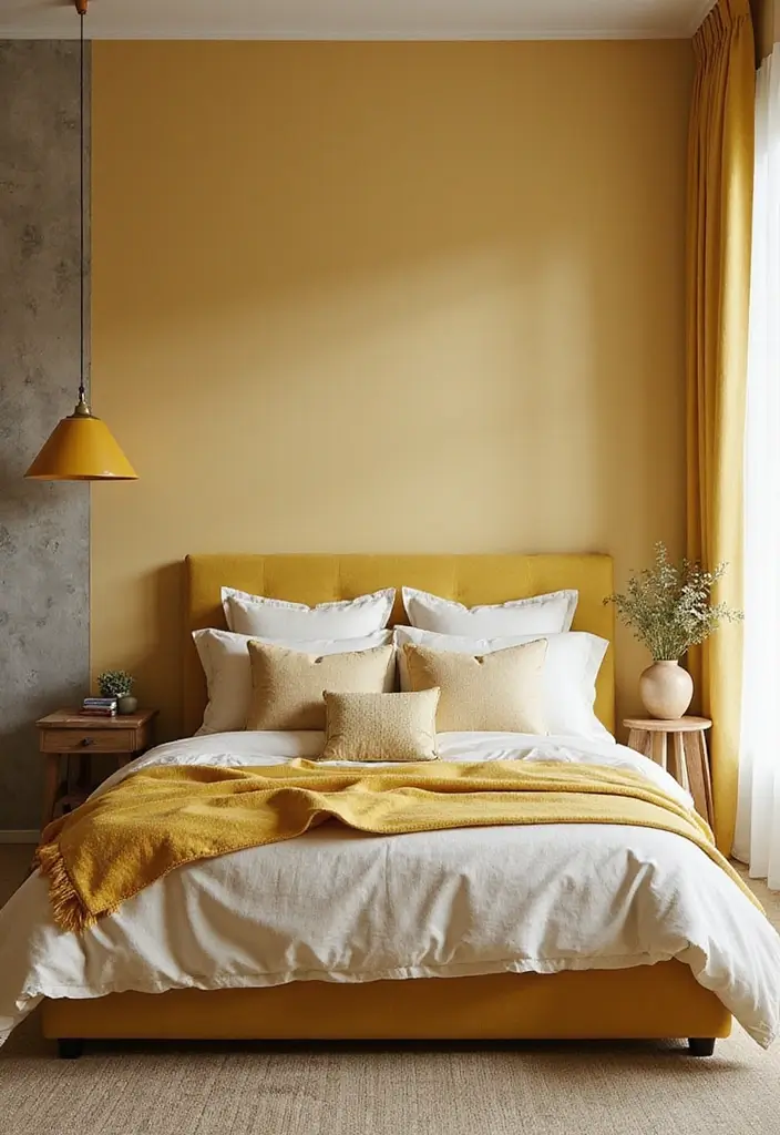 25+ Yellow Bedroom Ideas to Brighten Up Your Space 18 25+ Yellow Bedroom Ideas to Brighten Up Your Space - 18. Layered Yellow Neutrals
