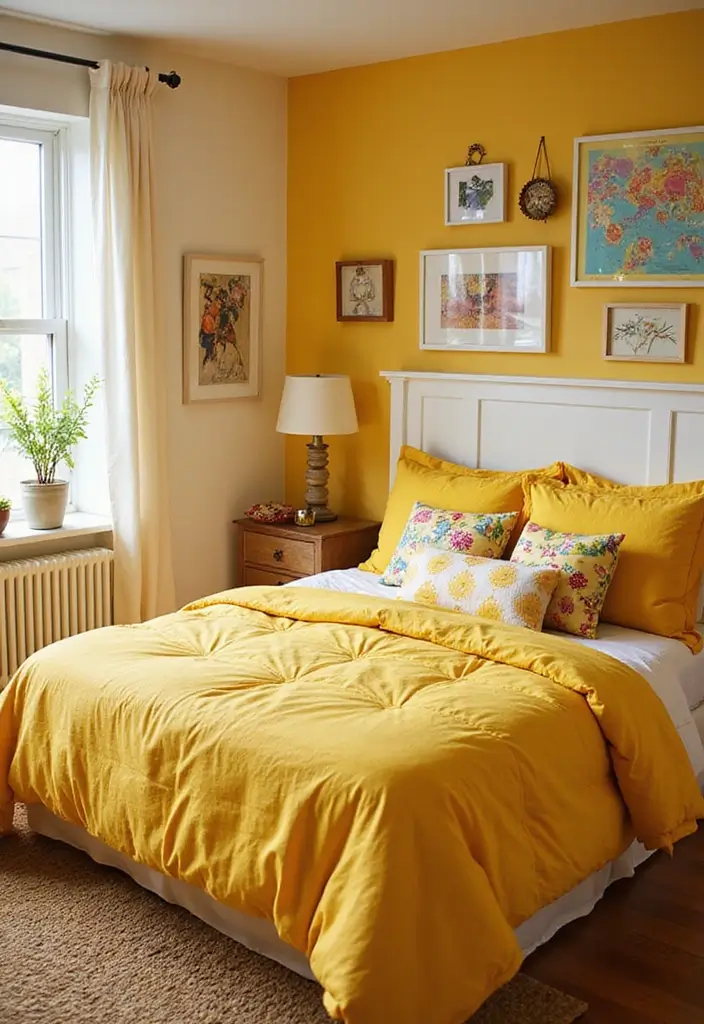 25+ Yellow Bedroom Ideas to Brighten Up Your Space 19 25+ Yellow Bedroom Ideas to Brighten Up Your Space - 19. Energetic Yellow Play Space