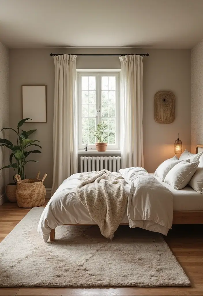 30+ Basement Bedroom Ideas to Maximize Every Inch - 11. Use Area Rugs Wisely