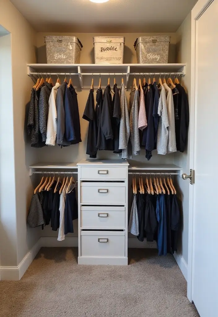 30+ Basement Bedroom Ideas to Maximize Every Inch - 12. Smart Closet Organization