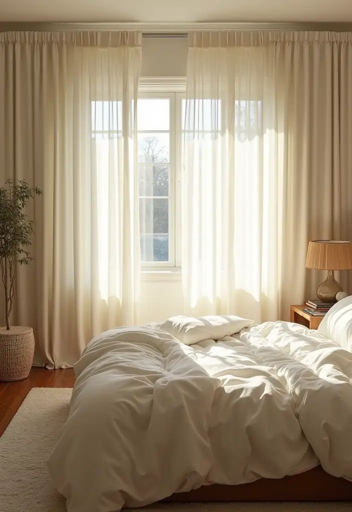 30+ Basement Bedroom Ideas to Maximize Every Inch - 14. Curtains that Elevate the Space