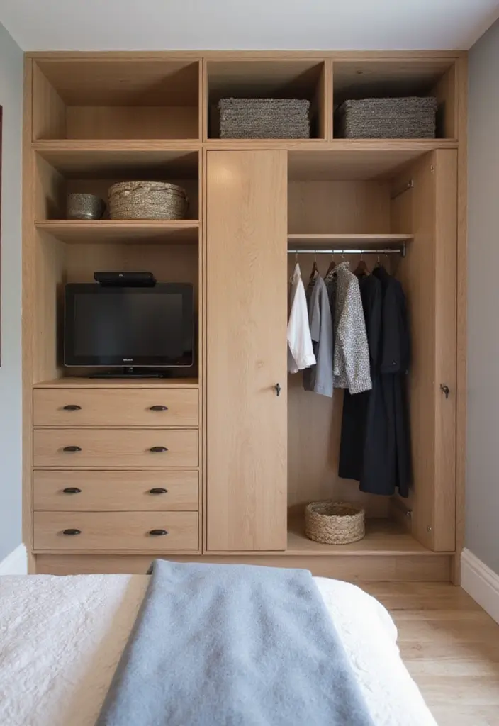 30+ Basement Bedroom Ideas to Maximize Every Inch - 19. Customized Wardrobe Solutions