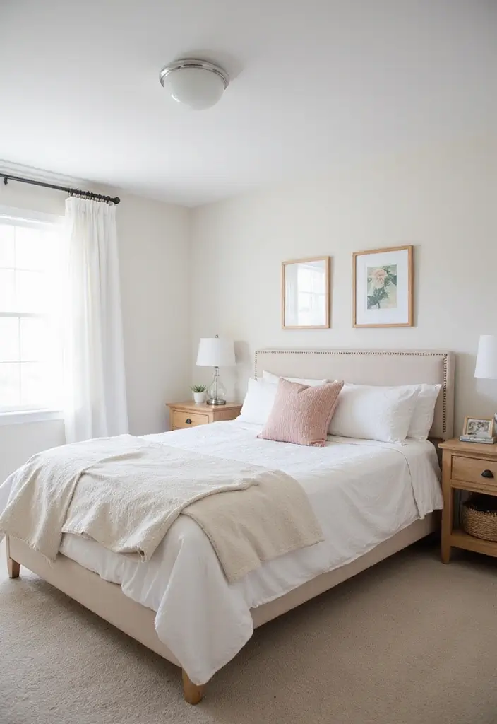 30+ Basement Bedroom Ideas to Maximize Every Inch - 2. Bright and Airy Color Palette