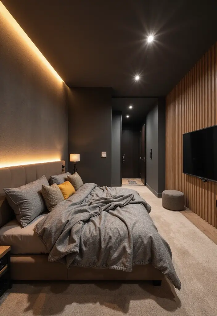 30+ Basement Bedroom Ideas to Maximize Every Inch - 21. Incorporate Technology