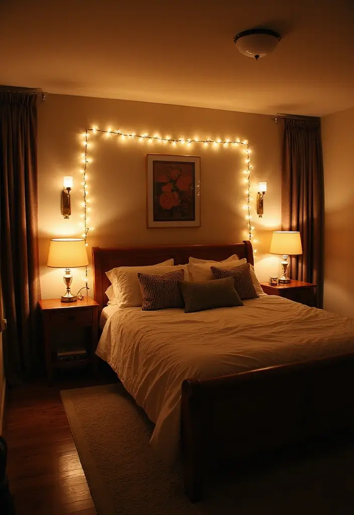 30+ Basement Bedroom Ideas to Maximize Every Inch - 4. Layered Lighting Effects