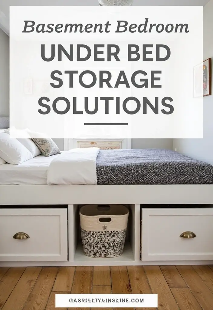 30+ Basement Bedroom Ideas to Maximize Every Inch - 7. Under-Bed Storage Solutions