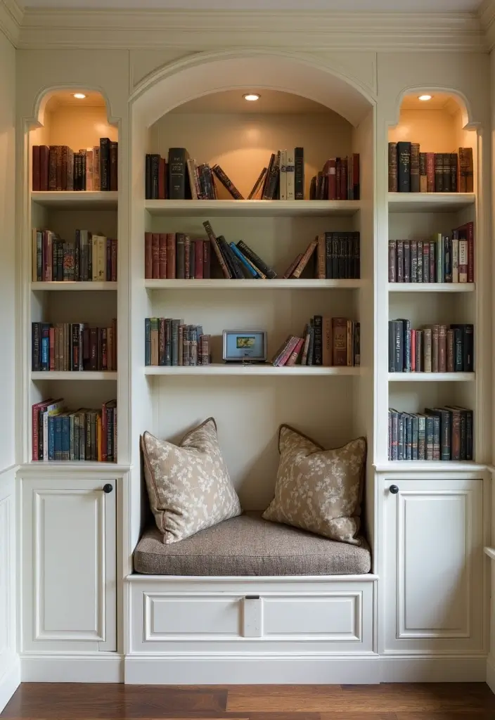 30+ Bedroom Reading Nook Ideas for Book Lovers 14 30+ Bedroom Reading Nook Ideas for Book Lovers - 14. Tailored Reading Nook with Built-ins