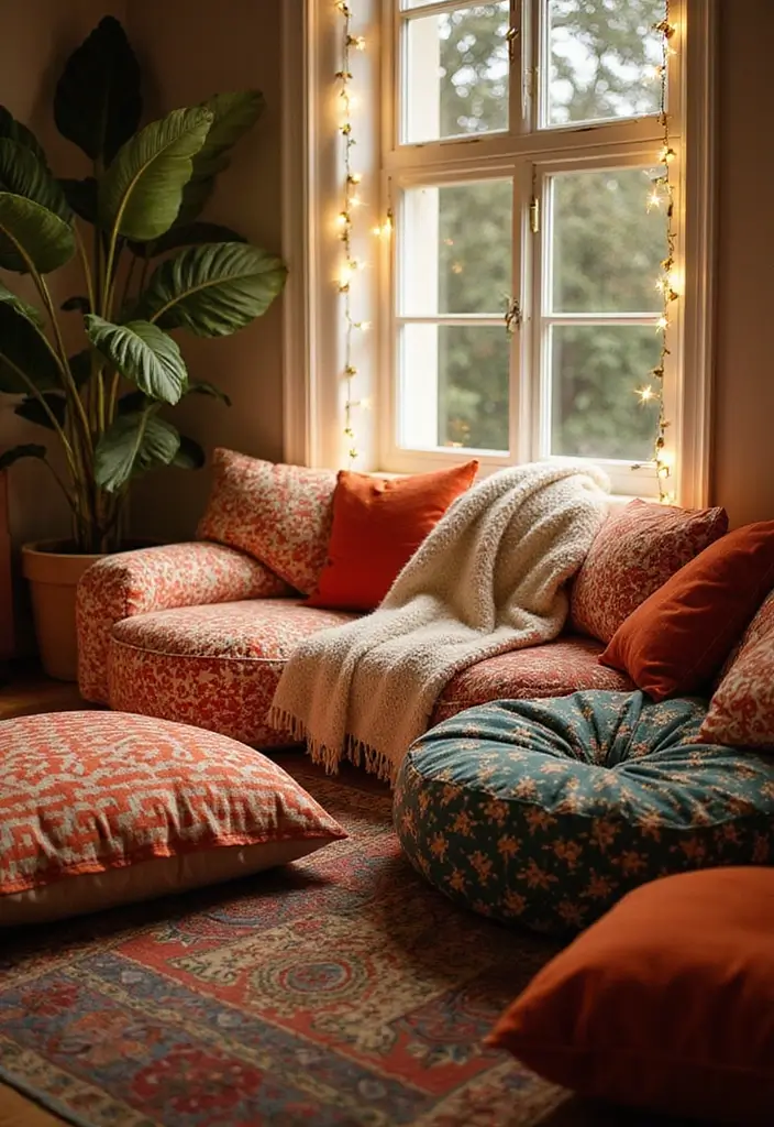 30+ Bedroom Reading Nook Ideas for Book Lovers 2 30+ Bedroom Reading Nook Ideas for Book Lovers - 2. Cozy Corner with Floor Cushions