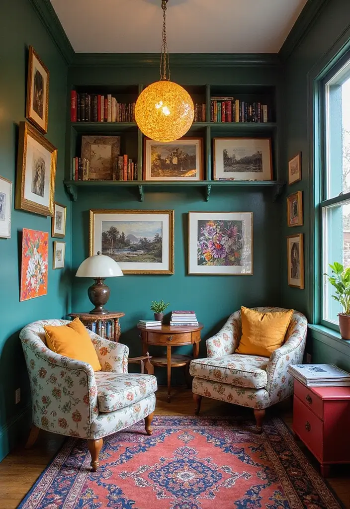 30+ Bedroom Reading Nook Ideas for Book Lovers 28 30+ Bedroom Reading Nook Ideas for Book Lovers - 28. Eclectic Mix Match Nook