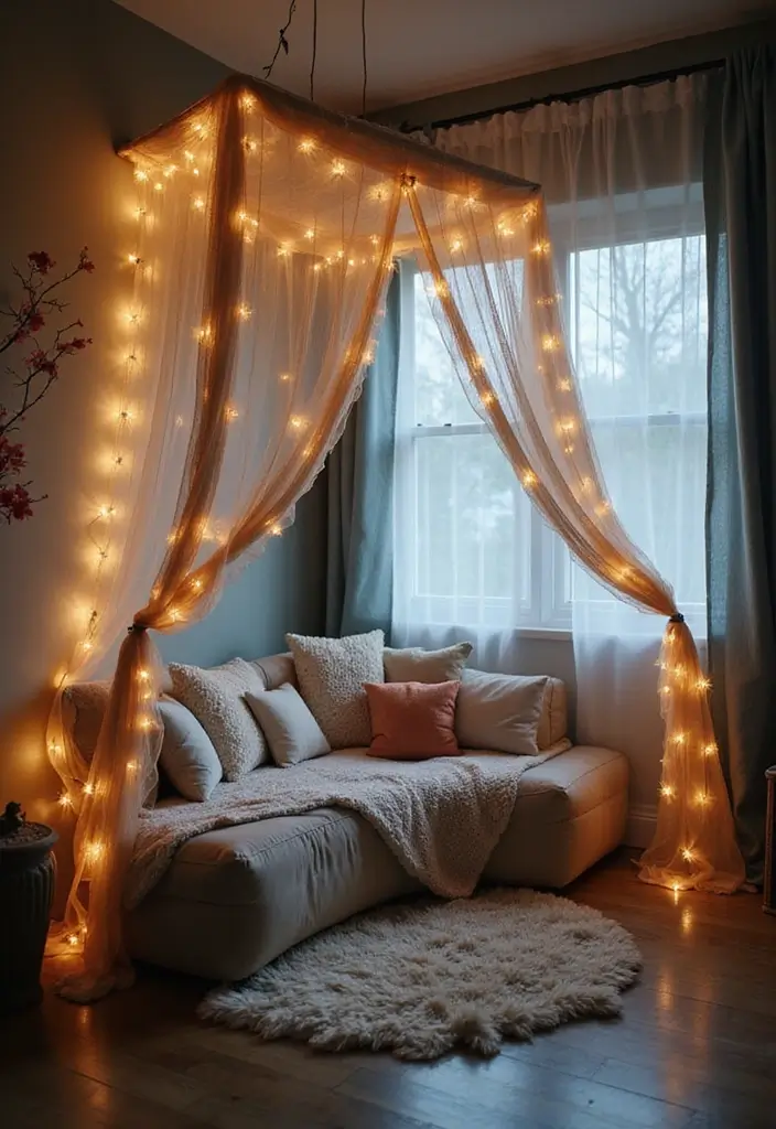30+ Bedroom Reading Nook Ideas for Book Lovers 5 30+ Bedroom Reading Nook Ideas for Book Lovers - 5. Canopy Reading Nook