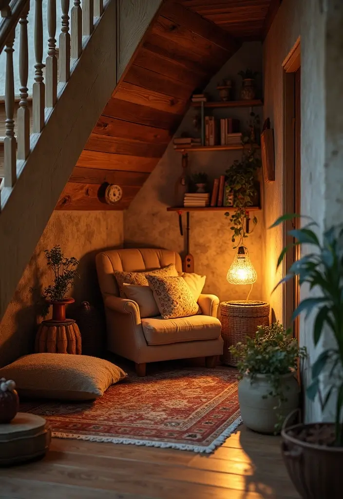 30+ Bedroom Reading Nook Ideas for Book Lovers 7 30+ Bedroom Reading Nook Ideas for Book Lovers - 7. Under-the-Stairs Nook