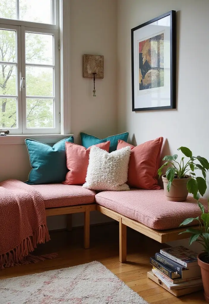 30+ Bedroom Reading Nook Ideas for Book Lovers 9 30+ Bedroom Reading Nook Ideas for Book Lovers - 9. Corner Reading Bench