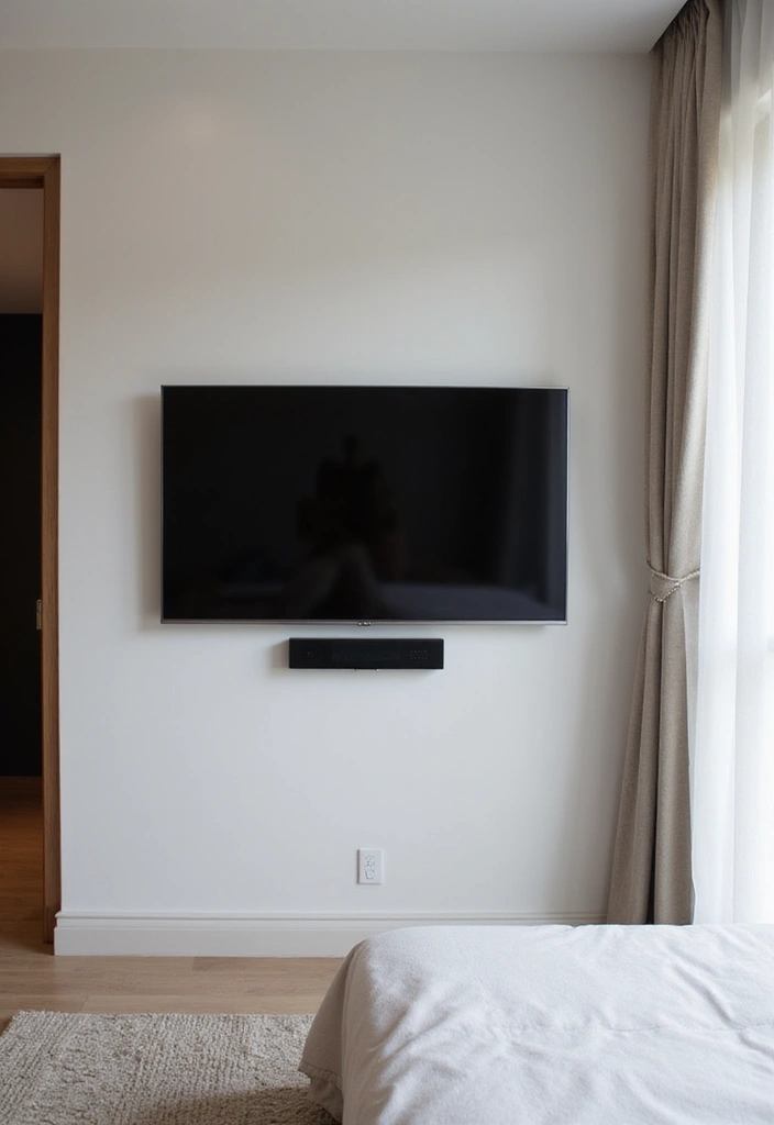 30+ Bedroom TV Wall Ideas for a Sleek Look - 16. Smart Home Integration