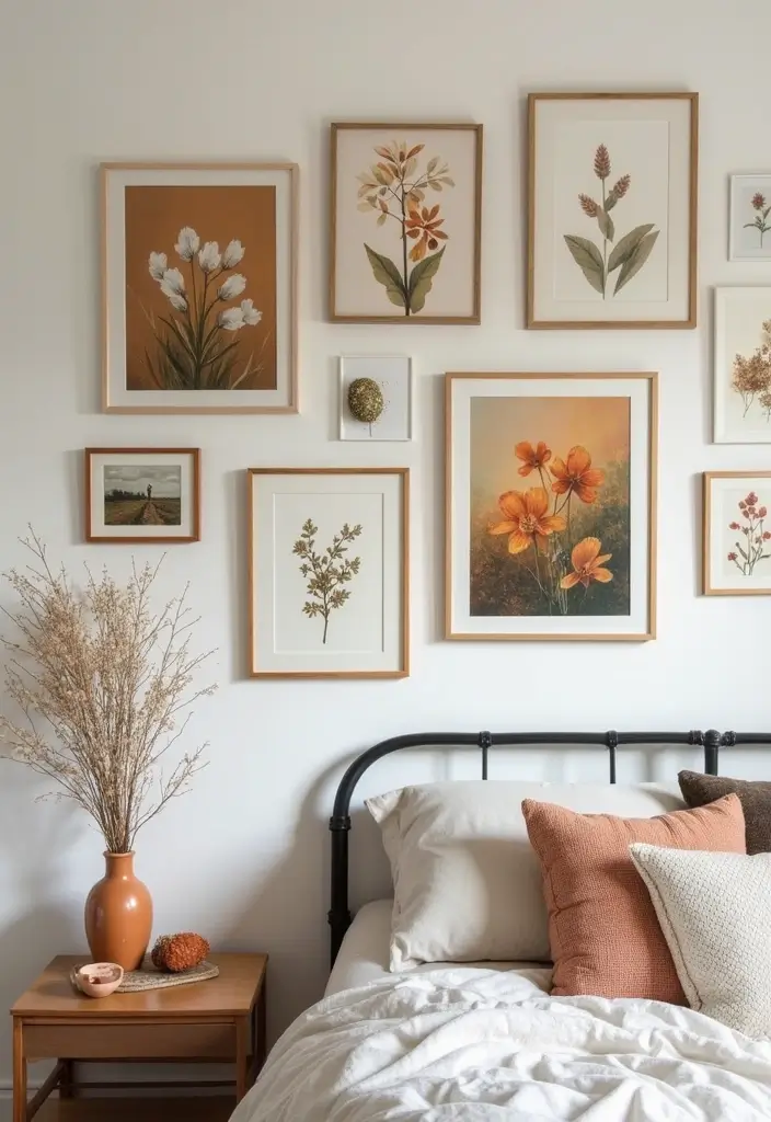 30+ Bedroom Wall Collage Ideas That Look Aesthetic 12 30+ Bedroom Wall Collage Ideas That Look Aesthetic - 12. Seasonal Collage