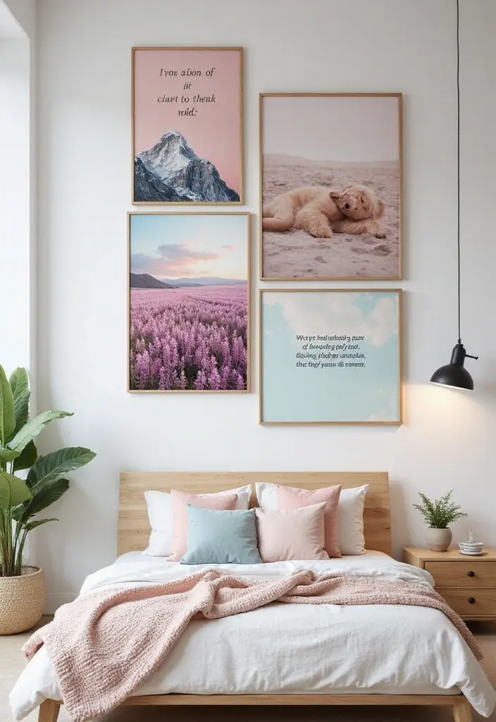 30+ Bedroom Wall Collage Ideas That Look Aesthetic 16 30+ Bedroom Wall Collage Ideas That Look Aesthetic - 16. Inspiration and Motivation Corner