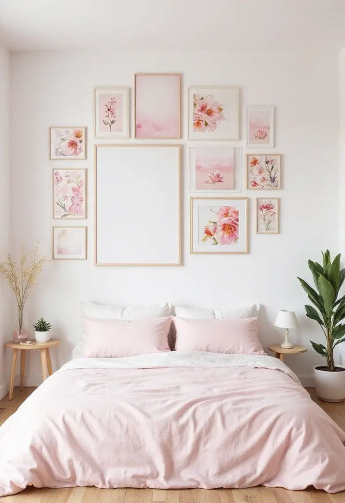 30+ Bedroom Wall Collage Ideas That Look Aesthetic 25 30+ Bedroom Wall Collage Ideas That Look Aesthetic - 25. Soft Pastel Aesthetic