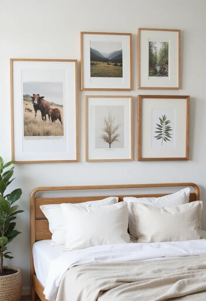 30+ Bedroom Wall Collage Ideas That Look Aesthetic 3 30+ Bedroom Wall Collage Ideas That Look Aesthetic - 3. Nature-Inspired Prints