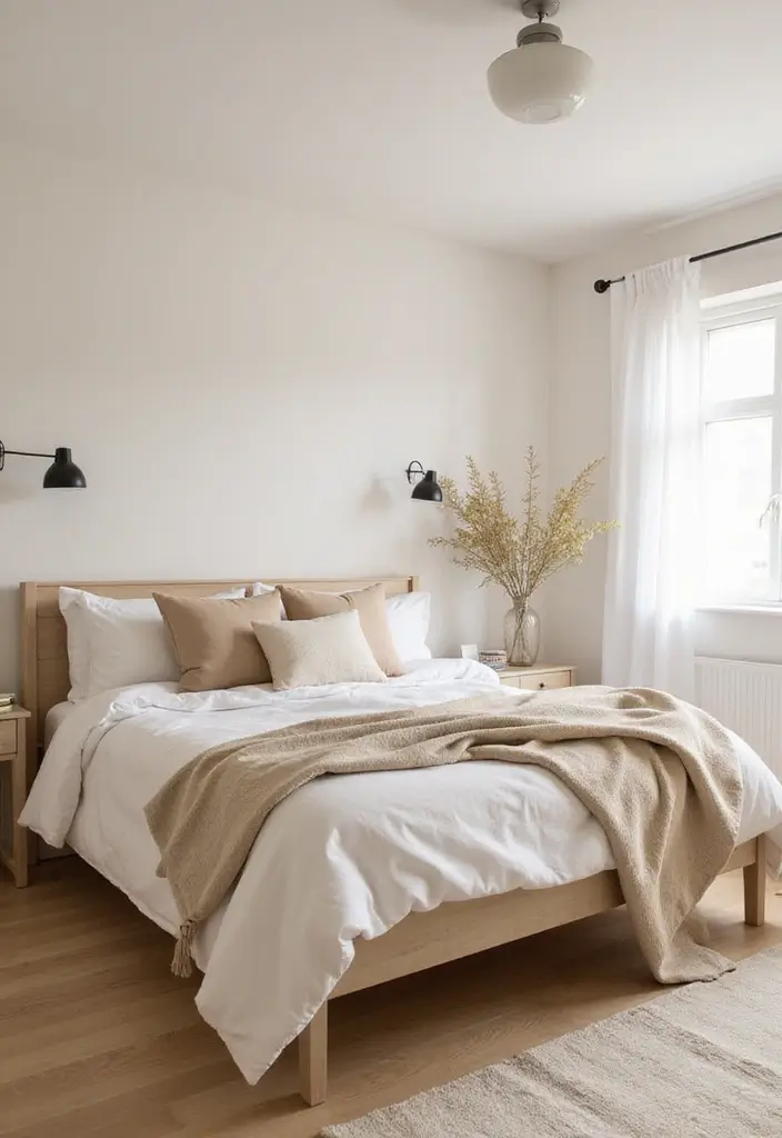30+ Beige Bedroom Ideas That Feel Warm and Minimal 1 30+ Beige Bedroom Ideas That Feel Warm and Minimal - 1. Warm Beige and White Combo