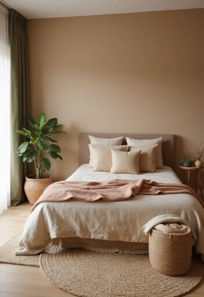 30+ Beige Bedroom Ideas That Feel Warm and Minimal 2 30+ Beige Bedroom Ideas That Feel Warm and Minimal - 2. Embrace Earthy Tones