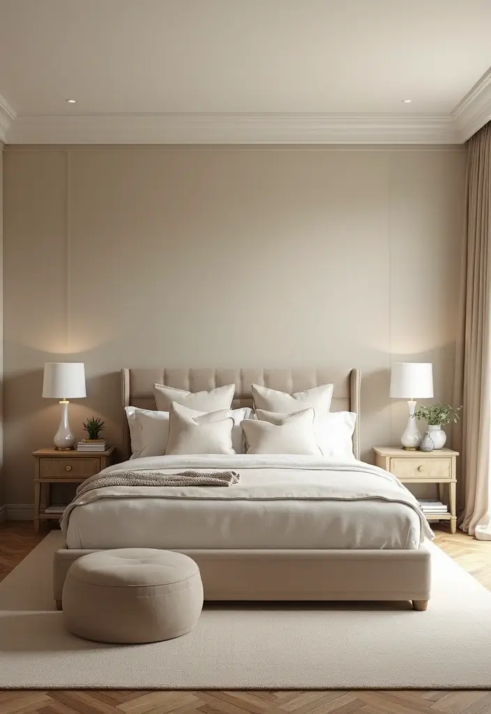30+ Beige Bedroom Ideas That Feel Warm and Minimal 29 30+ Beige Bedroom Ideas That Feel Warm and Minimal - 29. Transitional Style Furniture