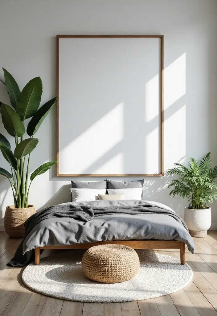 30+ Black and White Bedroom Ideas for a Timeless Look 10 30+ Black and White Bedroom Ideas for a Timeless Look - 10. Natural Elements