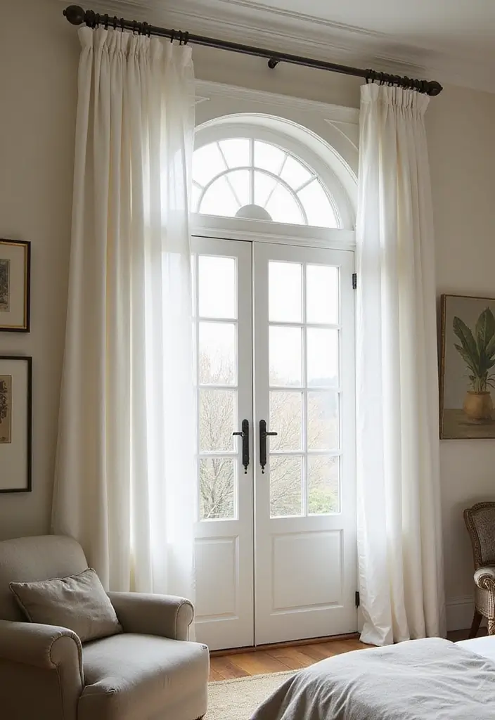 30+ Black and White Bedroom Ideas for a Timeless Look 12 30+ Black and White Bedroom Ideas for a Timeless Look - 12. Elegant Window Treatments