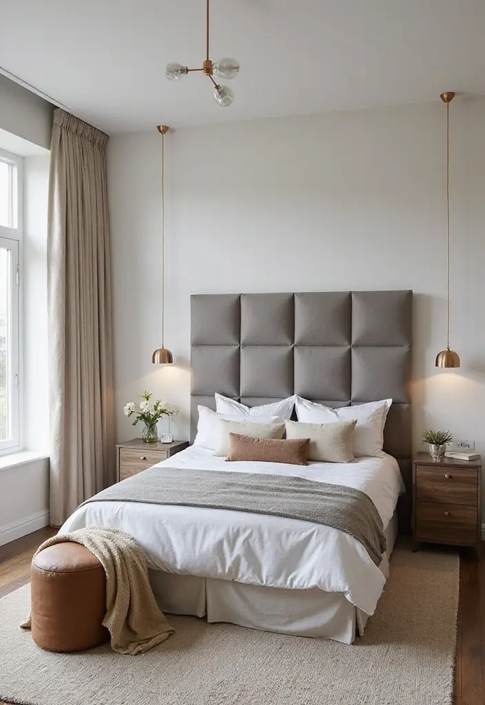 30+ Black and White Bedroom Ideas for a Timeless Look 14 30+ Black and White Bedroom Ideas for a Timeless Look - 14. Statement Headboards