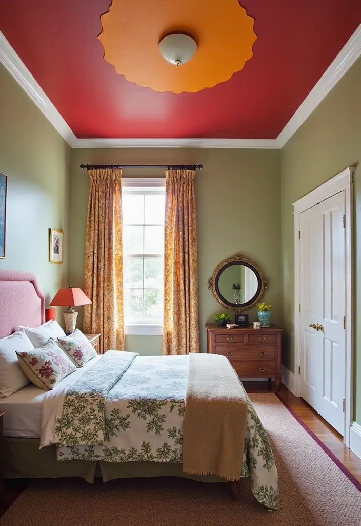 30+ Colorful Bedroom Ideas Full of Personality 11 30+ Colorful Bedroom Ideas Full of Personality - 11. Ceiling Colors