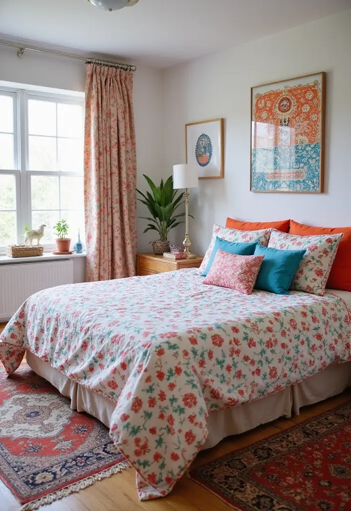 30+ Colorful Bedroom Ideas Full of Personality 4 30+ Colorful Bedroom Ideas Full of Personality - 4. Playful Patterns