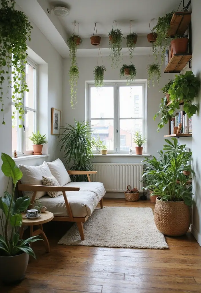 30+ Cozy Loft Bedroom Ideas You’ll Want to Copy 6 30+ Cozy Loft Bedroom Ideas You’ll Want to Copy - 6. Hanging Plants
